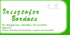 krisztofer bordacs business card
